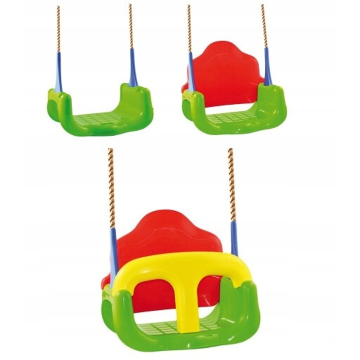 Люлка 3 в 1, Adriatic, пластмаса, 60 кг, за вътрешна/външна употреба, многоцветна