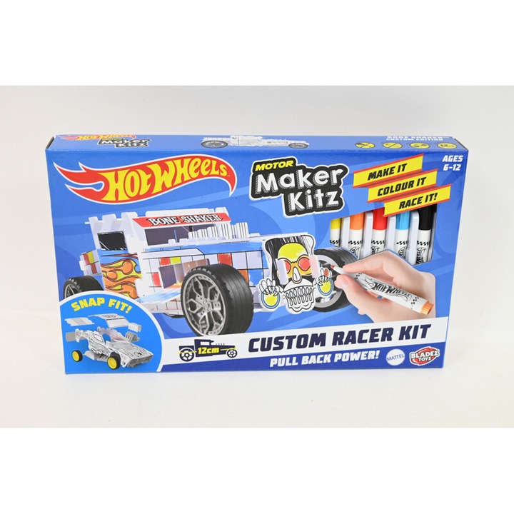 Set creativ pentru copii HW BLADEZ Markere Kit cu masini BTHW-M01Z, multicolor