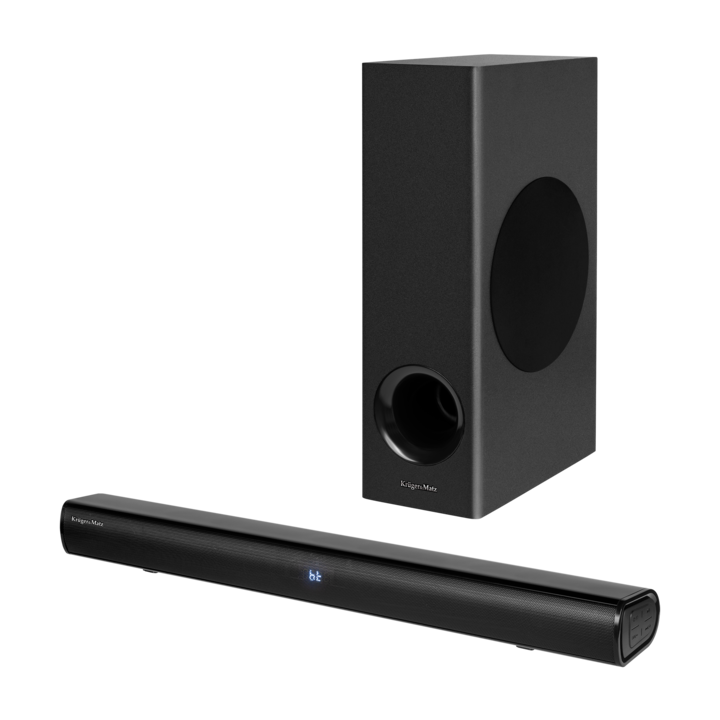 Саундбар Kruger&Matz Planet 2.1, 2.1 канала, Bluetooth 5.3, субуфер включен, 600x85x62mm