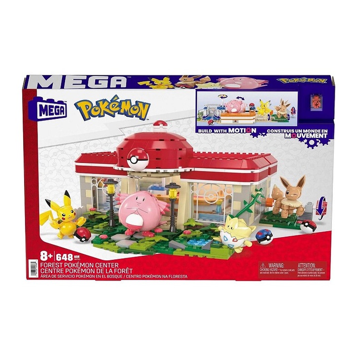 MEGA BLOKS Centrum Pokemon építőkészlet, 648 elemes, többszínű, 8 év feletti gyerekeknek