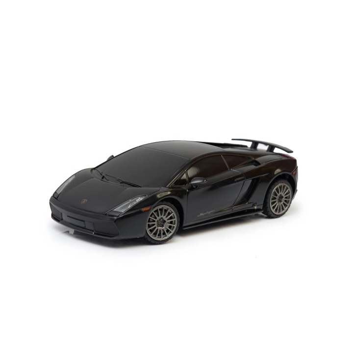 Masinuta Lamborghini Superleggera, Rastar, 1:24, neagra, 19cm, cu telecomanda