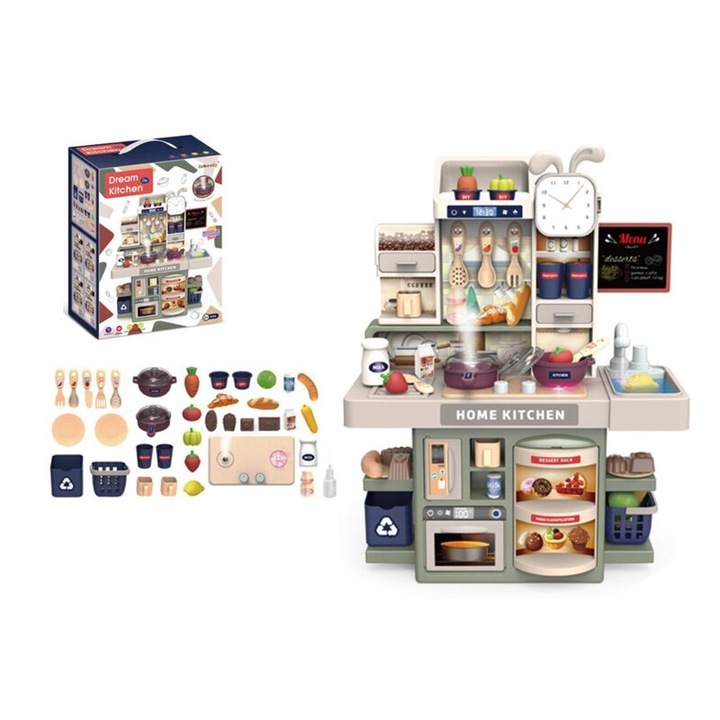 Dream Kitchen gyerekkonyha lámpákkal, műanyag, többszínű