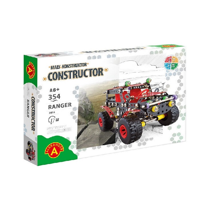 Maly Constructor Ranger Alexander építőkészlet, 354 fém darab, 8 év+
