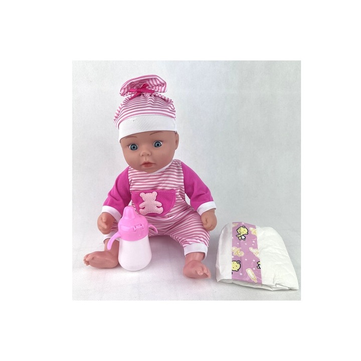 34 cm-es baba, baba tevékenységekkel, többszínű