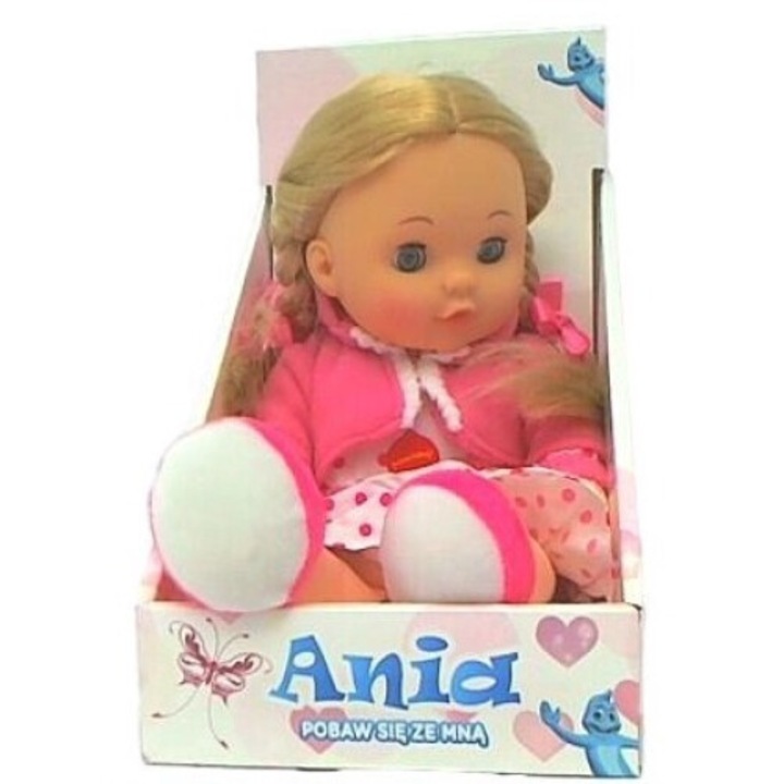 OEM Ania baba, 31 cm, szőke, lengyelül énekel