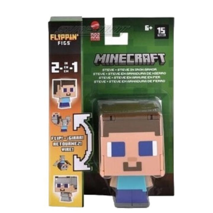 Фигурка Mattel MINECRAFT с трансформация 2 в 1, 5 см, 6 години+