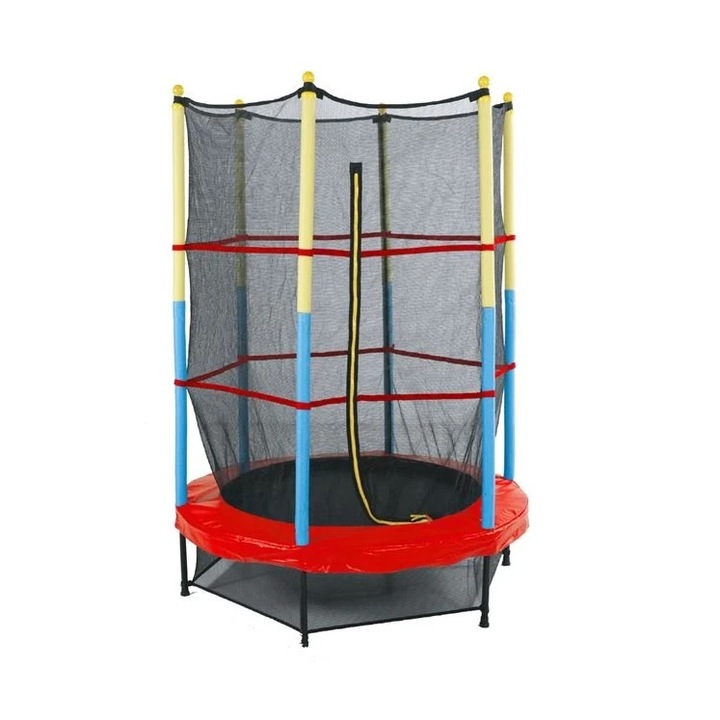 Trambulin hálóval gyerekeknek, maximális súlya 35 kg, 139 x 182 m