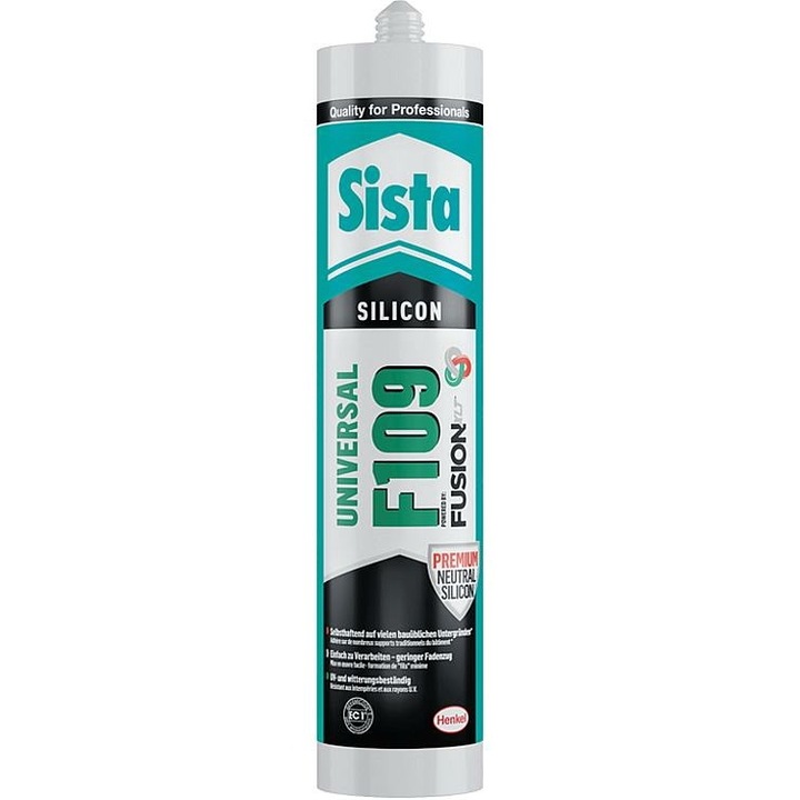 Silicon universal Henkel Sista F109 Fusion gri deschis mat 300ml