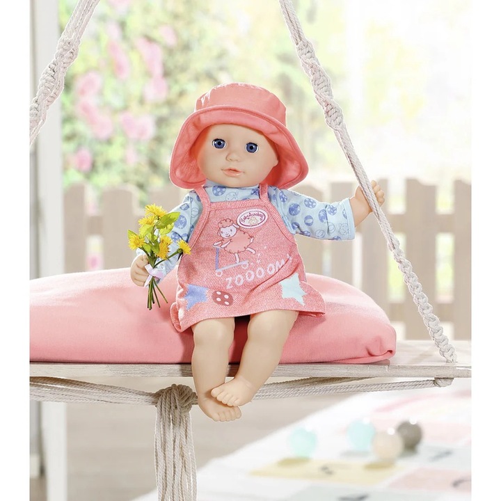 Rochita, Bluza si Palarie pentru papusi 36 cm Baby Annabell
