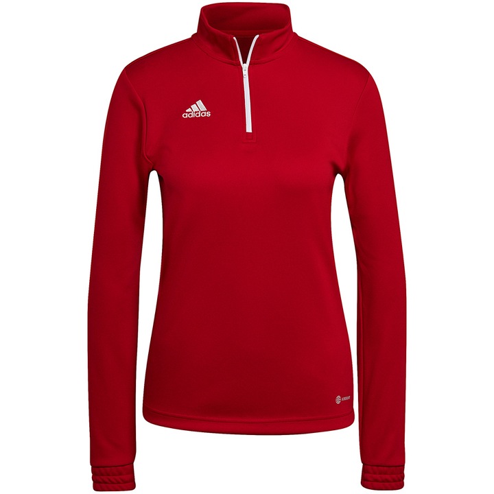 Дамски спортен суитшърт adidas Entrada 22, червен, рециклиран полиестер, slim fit, L INTL