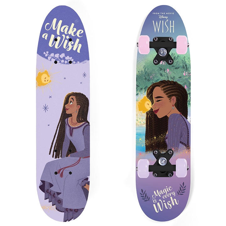 Skateboard din lemn, Disney, Marvel, Star Wars, 61x15x8cm, 1,2kg, maxim 50kg utilizator