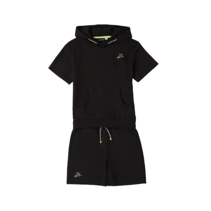 Kapucnis és rövidnadrág szett fiúknak, Sarabanda, 0.8646, fekete