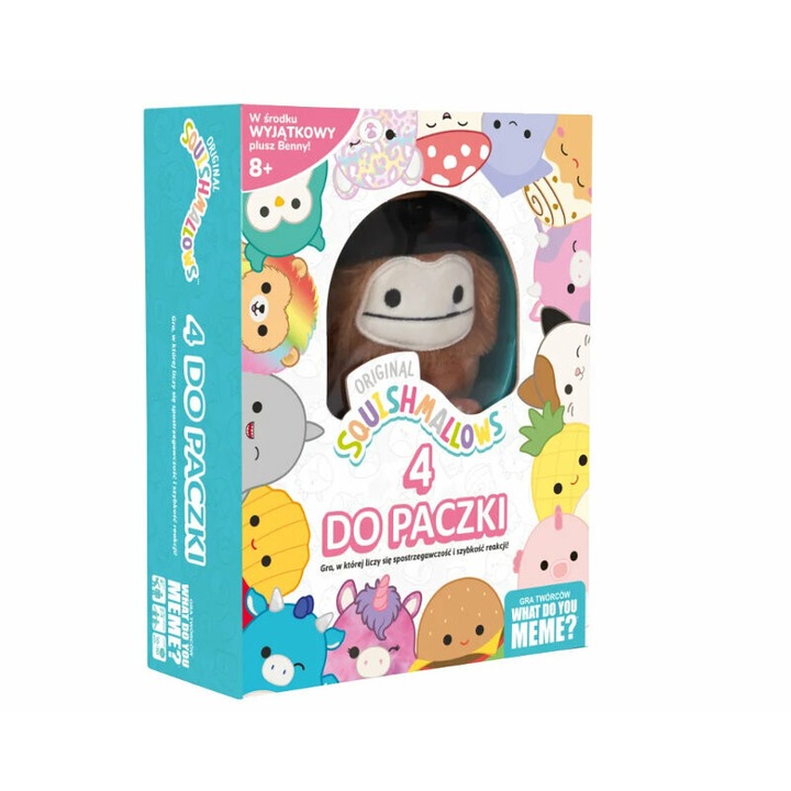 Комплект Squishmallows, 80 карти, Бени, за 2-4 играча, многоцветен