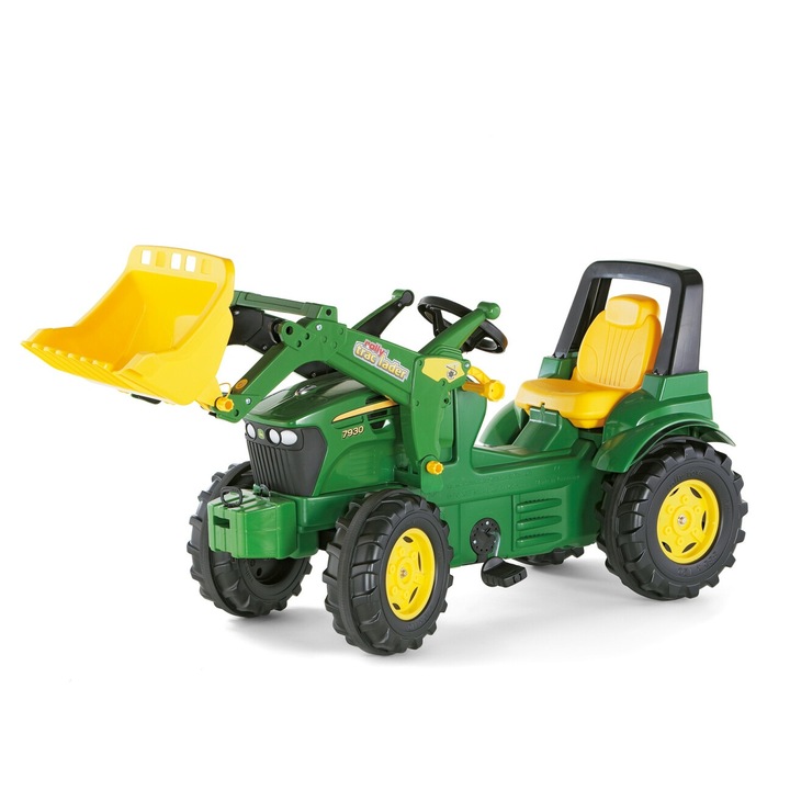 Rolly Farmtrac pedálos traktor lapáttal, John Deere, 146x52,5x77cm, 3-8 éves gyerekeknek, pedálos