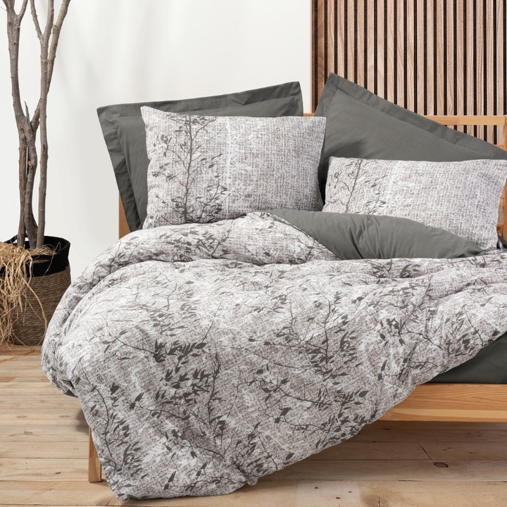 Set lenjerie de pat dublu, 4 piese, Cottonbox, de pat dublu, 4 piese, Cottonbox, Odin, Bumbac 100%