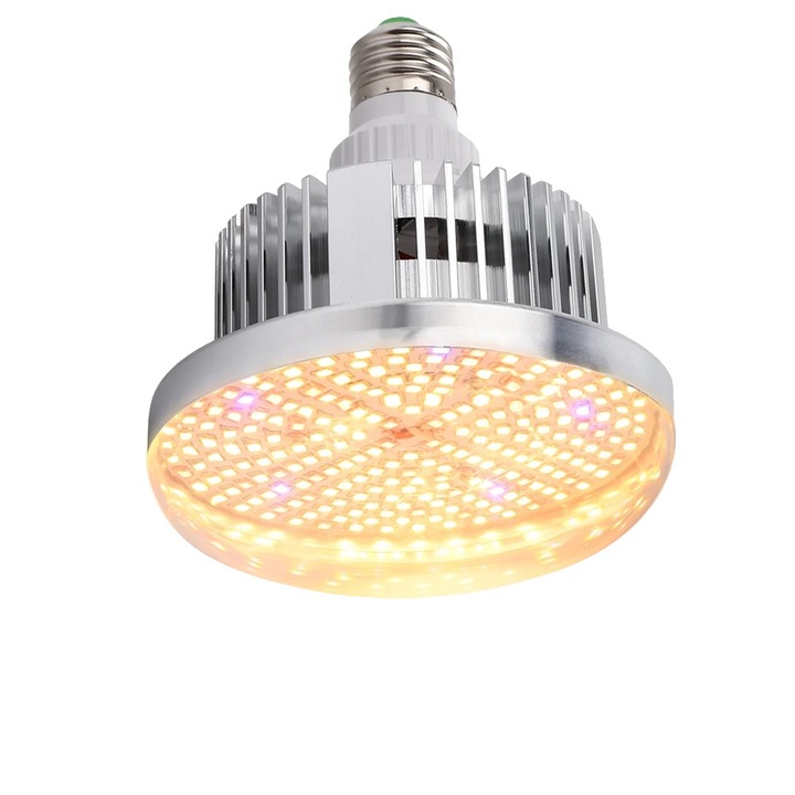 Lampa de cultivare LED, 150W, 260 LED-uri, spectru complet, 0.5-2m², aluminiu
