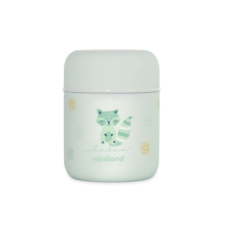 Termos pentru alimente Miniland, Otel, Verde menta, 280 ml