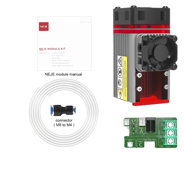 Modul laser A40640, 12W+ putere optica, focalizare ajustabila, 40x50x85mm
