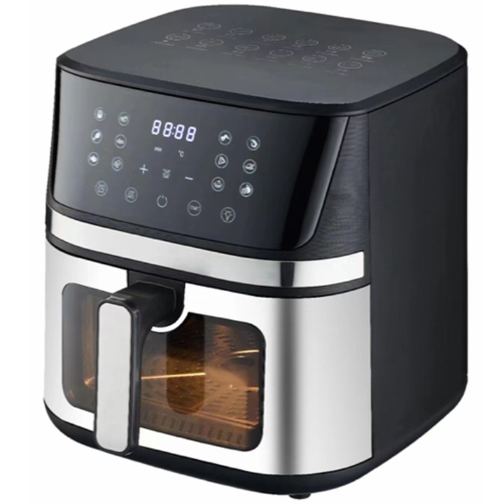 Friteuza MalTec AirFryer 1800W, 7L, temperatura 80-200°C, timer 0-60 min