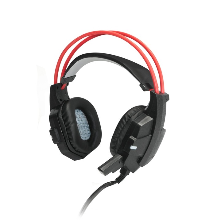 Topex K432G PC fejhallgató mikrofonnal, LED világítás, 20Hz-20KHz, 22x19x13.5cm