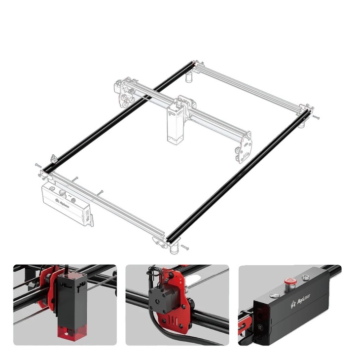 Set extensie pentru gravare laser, 40x85cm, constructie din aluminiu durabil