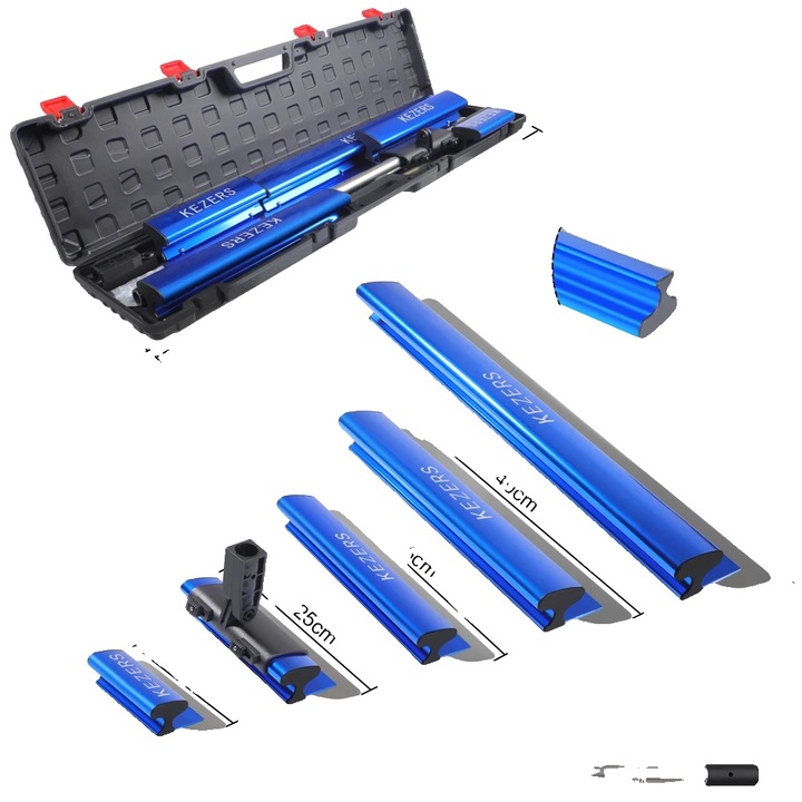 Pengekészlet gipszkarton befejezéséhez, 5 szett, alumínium, 18x30cm, 25x55cm, 35x80cm