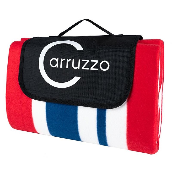 Одеяло за пикник Carruzzo, 200x200 см, 100% полар, водоустойчиво, многоцветно