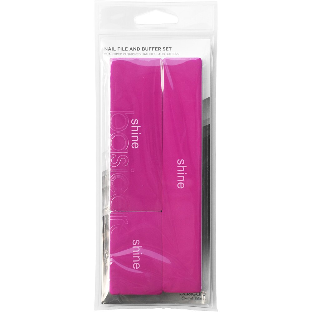 Pila de unghii 3 Bucati BASICARE Roz