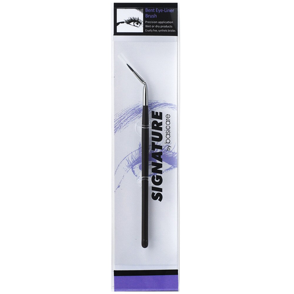 Pensula curbata, pentru conturarea ochilor BASICARE Signature Negru