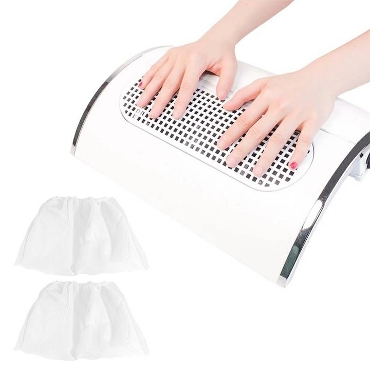 Прахоуловител за маникюр, Tres, M8C, 3 вентилатора, 40W, 34x28x10cm, комплект с 2 чанти за многократна употреба