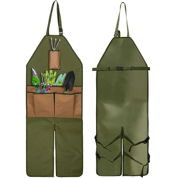 Fartuch ogrodniczy, 45x118cm, material Oxford 600D, cu buzunare, set