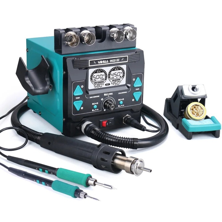 Станция за лепене с горещ въздух Yihua, 1220W, Едновременна работа, 220V-240EU