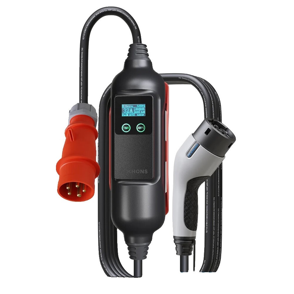 Incarcator portabil EV, Khons, 22 kW, tip conector TYPE2, adaptor