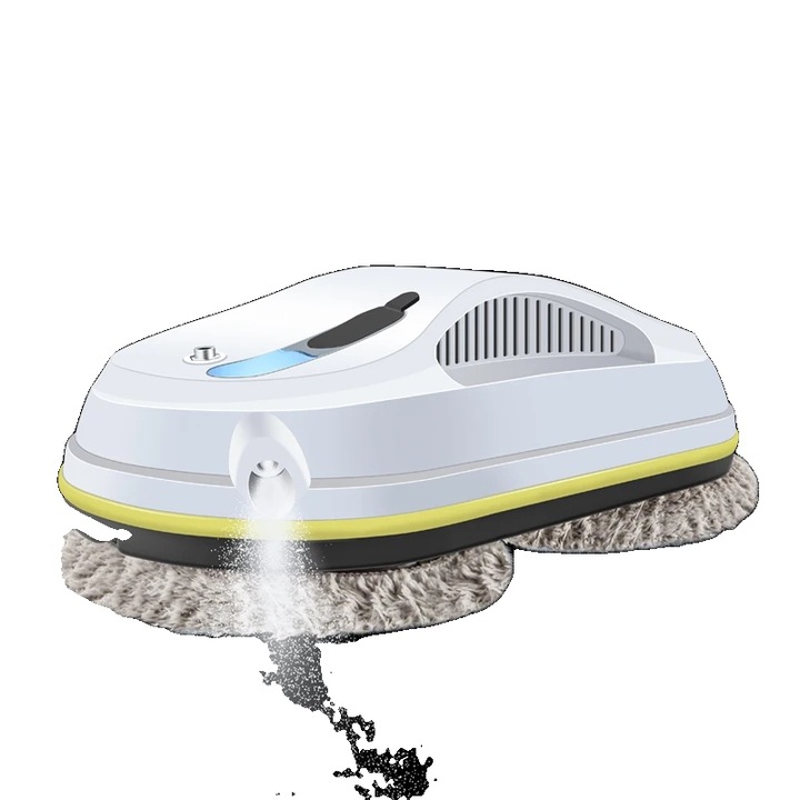 Робот за почистване на прозорци, функция за автоматично пръскане, 4,5 м, бял