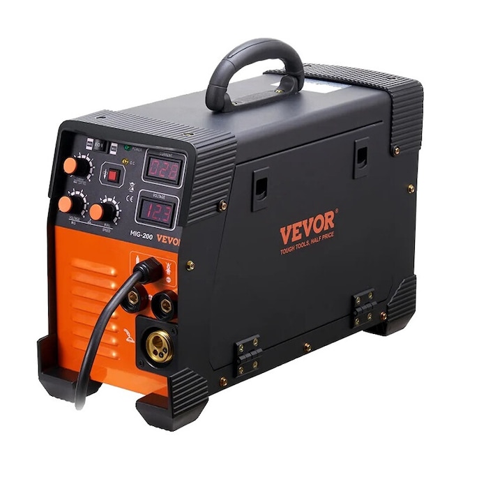 Vevor, 3 az 1-ben hegesztőgép 200A, IGBT technológia, 220V, 430x185x298mm, tömeg 9,6 kg