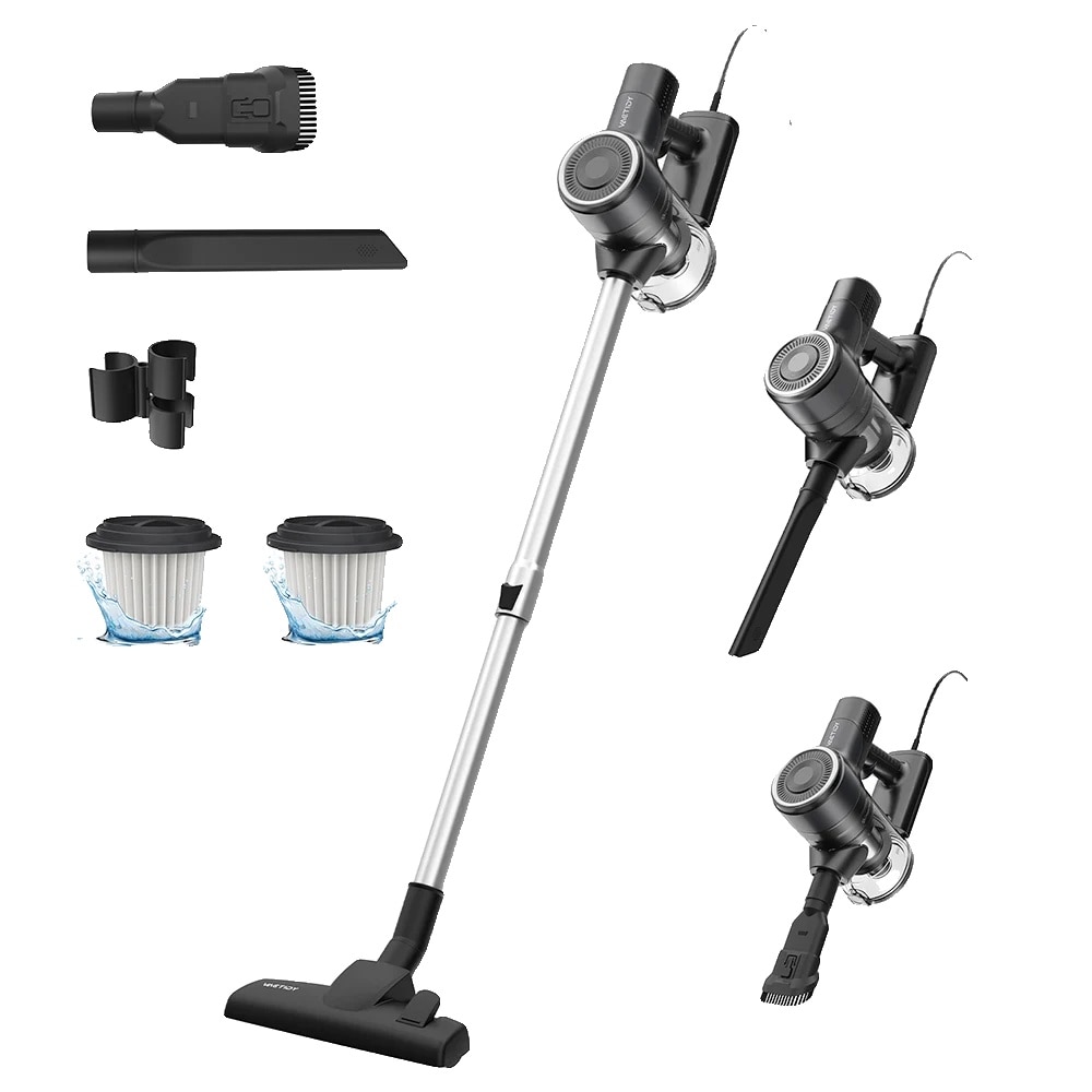 Aspirator cu fir Vactidy C6, putere de aspiratie 18 kPa, motor 600W, capacitate recipient 800ml, lungime cablu 7m