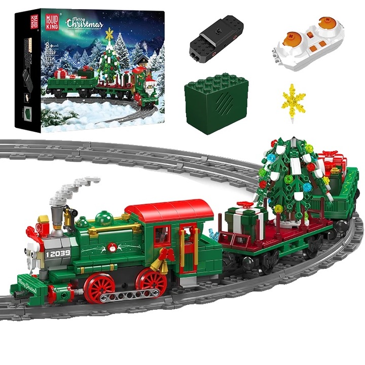 Комплект играчка Влакче с дистанционно управление Mould King, 18+, многоцветен, малки блокчета