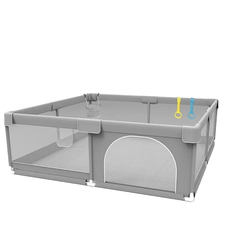 Tarc pentru copii, Gri deschis, 1.2x1.5m, 0-6 ani