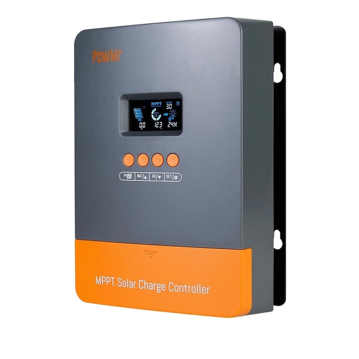 Regulator de incarcare solar PowMr MPPT, Curent maxim 100A, Suporta baterii 12V-48V, MPPT 60A