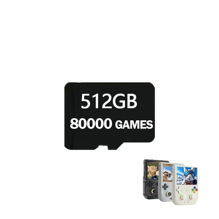 Ретро игрална карта 512GB, 80000 игри, за ANBERNIC RG406V, 960x480, 4.0"