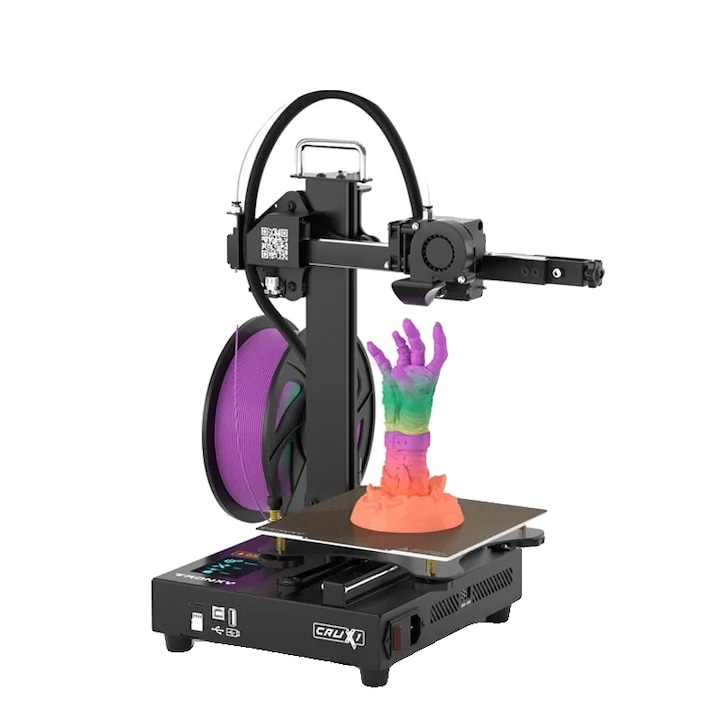 3D принтер, CRUX 1 PEI, размер на печат 180x180x180mm, максимална скорост 180mm/s, автоматично нивелиране, пълен комплект с нишки и SD карта