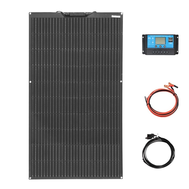 Kit panou solar flexibil 100W, 24% eficienta, 12V