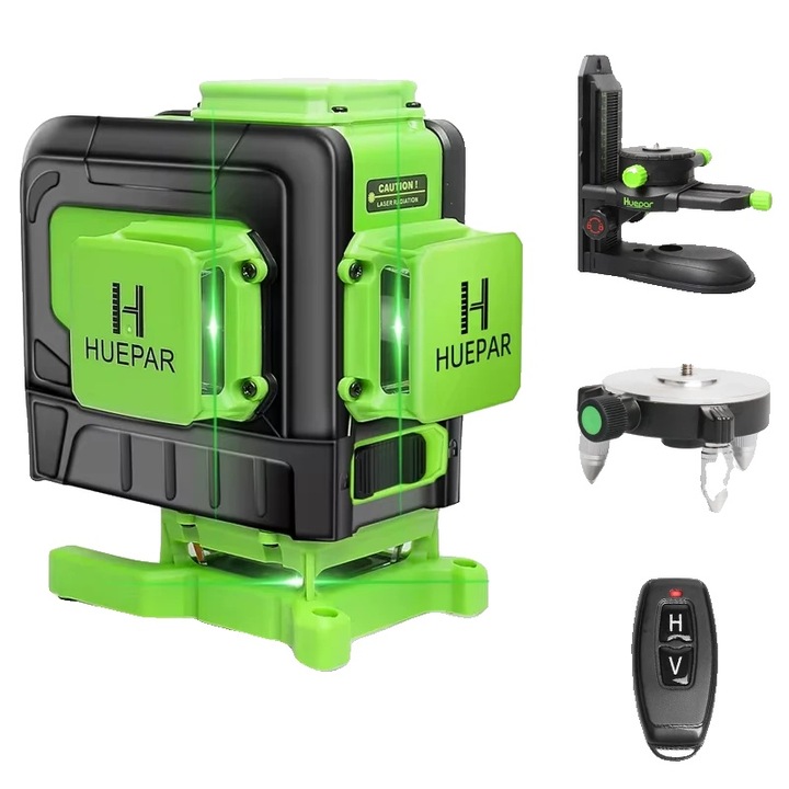 Zöld lézeres szintező, 12 soros, IP54, 21x20x16cm