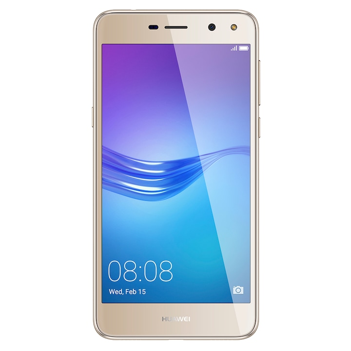 Telefon mobil Huawei Y6 2017, Dual SIM, 16GB, 4G, Gold