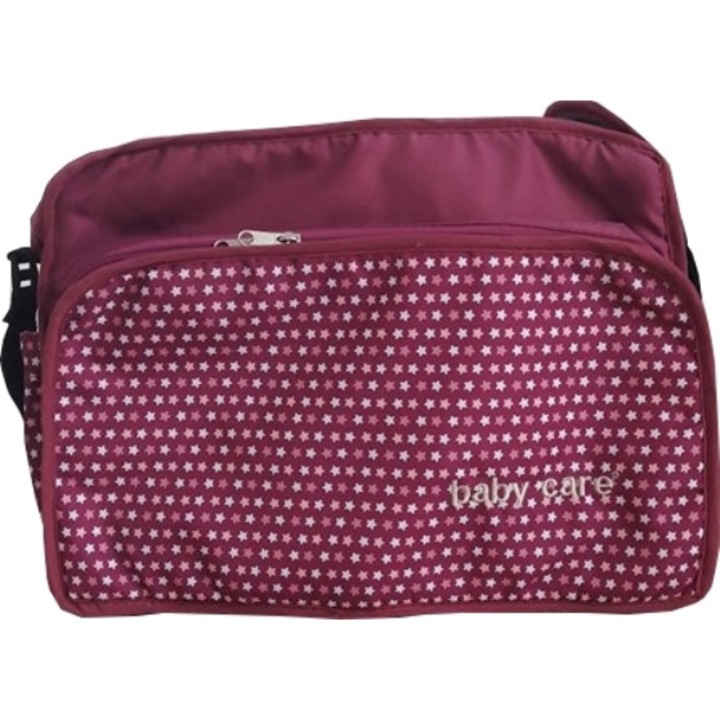 Geanta bebe Baby Care™ PRO atasabila la carucior, capacitate mare, dimensiuni 30X40X20, Fucsia