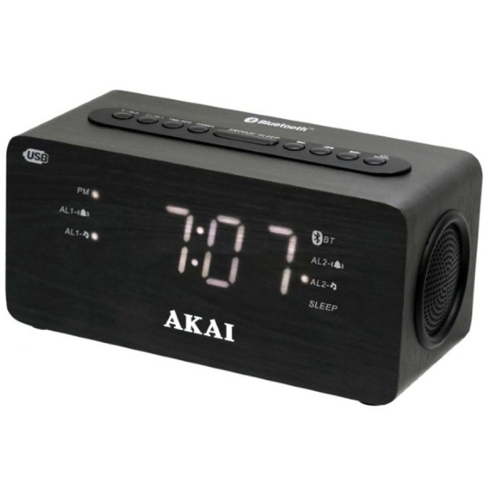 Radioceas AKAI ACR-2993, FM radio, dual alarm si functie incarcare telefon