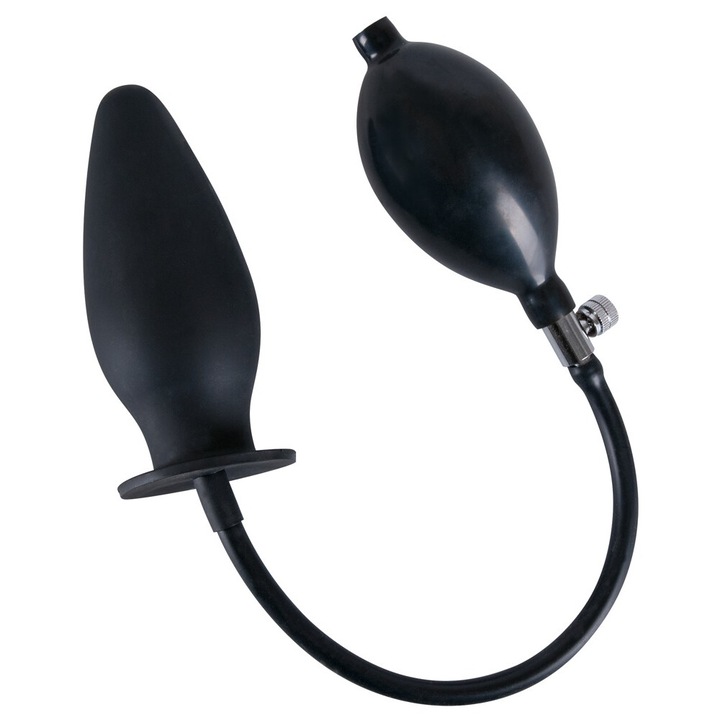 Dop anal cu pompa, You2Toys, 11.5 cm, silicon, negru