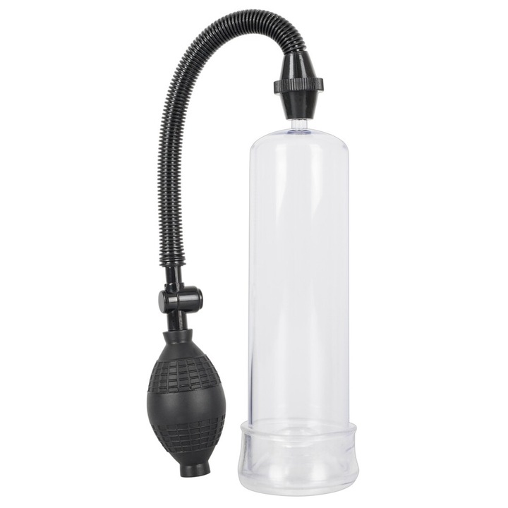 Помпа за пенис, Bang Bang, You2Toys, 20x5.7cm, пластмаса/полимер, Прозрачен/черен