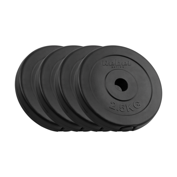 Set 4 greutati bitumice 4x2.5kg, fonta, 31mm, 10kg, 220mm, REBEL ACTIVE