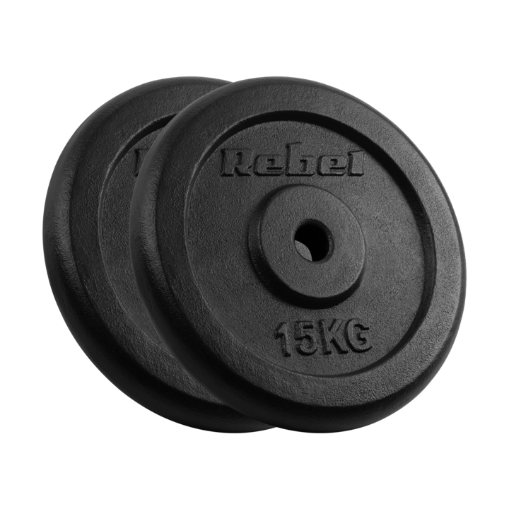 Set 2 greutati REBEL ACTIVE 2x15kg, 31mm, 310mm, 30kg